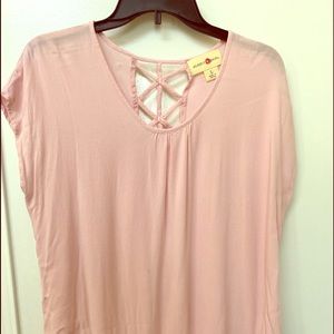 Light pink cap sleeve blouse